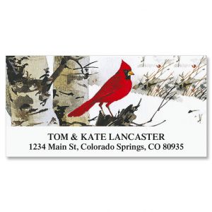 Cardinal Deluxe Christmas Address Labels