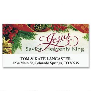 Bordered Deluxe Christmas Address Labels