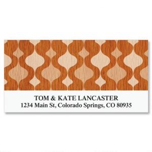 Woodgrain  Deluxe Return Address Labels