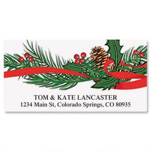 Holiday Holly Deluxe Return Address Labels