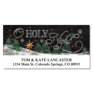 Holy Night Deluxe Christmas Address Labels