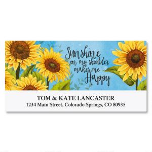 Happy Sunshine Deluxe Return Address Labels