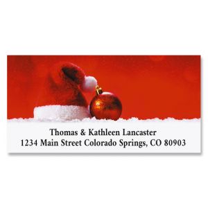 Christmas Hat Deluxe Return Address Labels