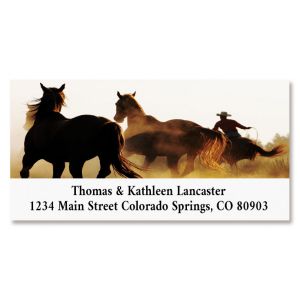 30 Custom White Horse Personalized Address Labels 