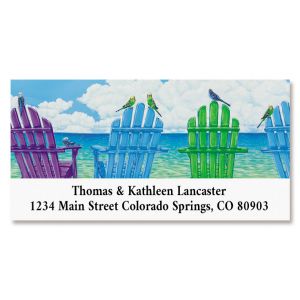 Beach Chairs Deluxe Return Address Labels