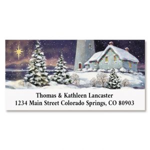 December Light Deluxe Return Address Labels