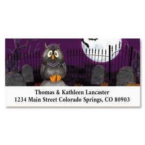30 Custom Happy Halloween Art Personalized Address Labels 
