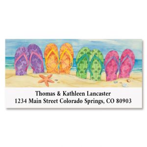 Toes in the Sand Deluxe Return Address Labels 