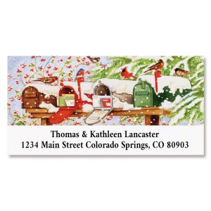 Christmas Mailboxes Deluxe Return Address Labels