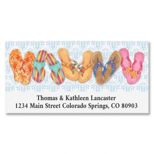 Breezy Flip Flops Deluxe Return Address Labels