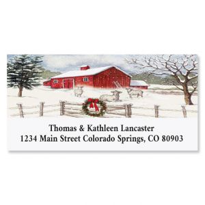 Country Barn Deluxe Return Address Labels