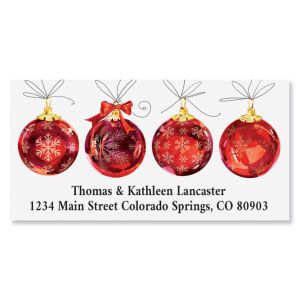 Holiday Ornaments Deluxe Return Address Labels