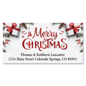 Holiday Wishes Deluxe Return Address Labels