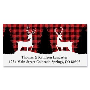 Reindeer Buffalo Deluxe Return Address Labels