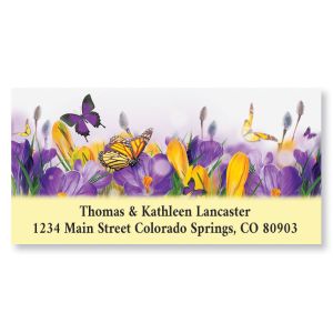 Spring Butterflies Deluxe Return Address Labels