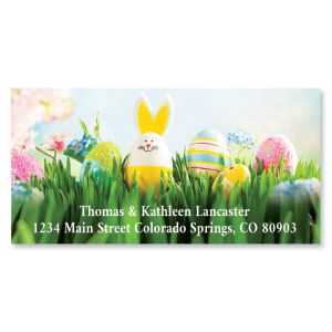Easter Egg Bunny Deluxe Return Address Labels