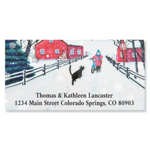 Snowy Days Deluxe Return Address Labels