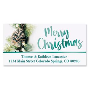 Merry Wreath Tree Deluxe Return Address Labels