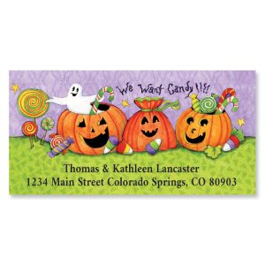 We Want Candy Deluxe Return Address Labels