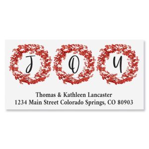 Holly Berry Bright Deluxe Return Address Labels