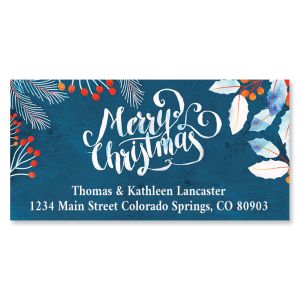 Christmas Mulberry Deluxe Return Address Labels