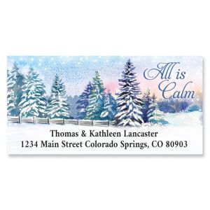 Winter Calm Deluxe Return Address Labels