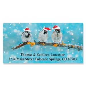 Chickadee Santas Deluxe Return Address Labels