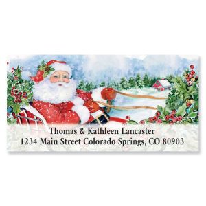 Watercolor Santa Deluxe Return Address Labels