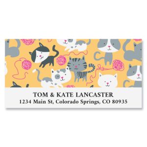 All Over Cats Deluxe Return Address Labels 