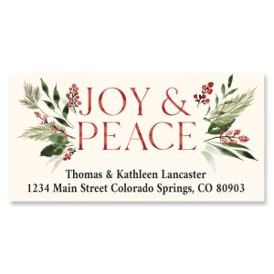 Joy & Peace Deluxe Return Address Labels
