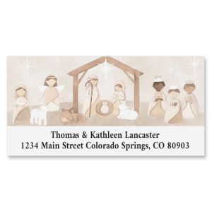 Kinder Nativity Deluxe Return Address Labels