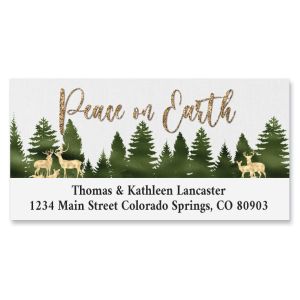 Reindeer Forest Deluxe Return Address Labels