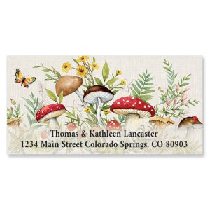 Spring Mushroom Deluxe Return Address Labels