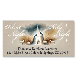 Silent Night Deluxe Return Address Labels