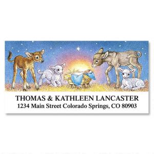 Away in a Manger Deluxe Address Labels