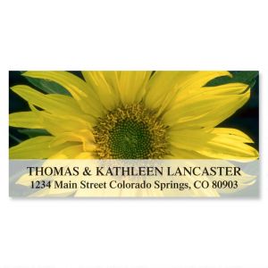 Sunflower Sunshine Deluxe Return Address Labels