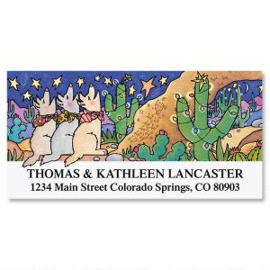 Howliday Wishes  Deluxe Return Address Label