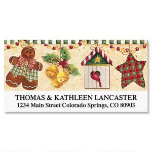 Vicky's Gingerbread Christmas Deluxe Return Address Labels