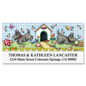 Scotties at Play  Deluxe Return Address Labels