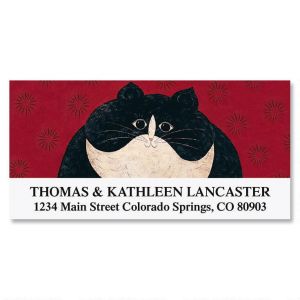 Kitty Deluxe Return Address Labels by Warren Kimble