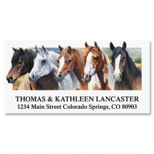 jx 78 Personalized Address labels Western Running Horses Buy 3 get 1 Free