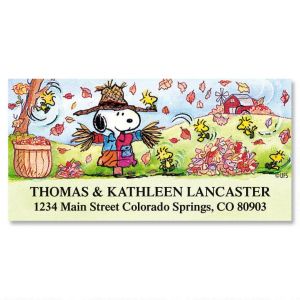 PEANUTS® SNOOPY™  Scarecrow  Deluxe Address Labels