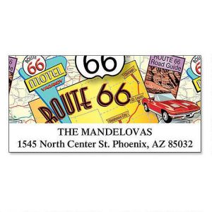 Route 66 Deluxe Return Address Labels