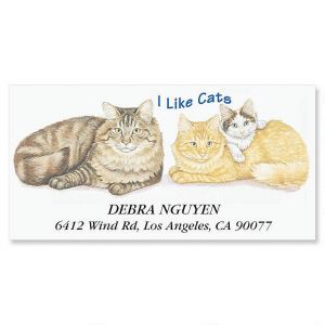 I Like Cats Deluxe Return Address Labels