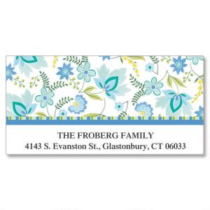 Floral Motif  Deluxe Return Address Labels