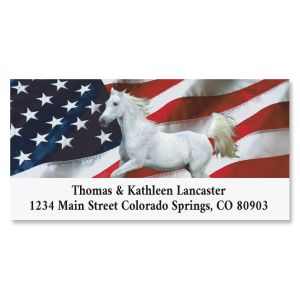 Freedom Horse Deluxe Return Address Labels