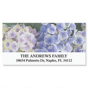 Hydrangea Deluxe Return Address Labels