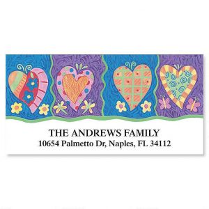 Bright Hearts Deluxe Address Labels