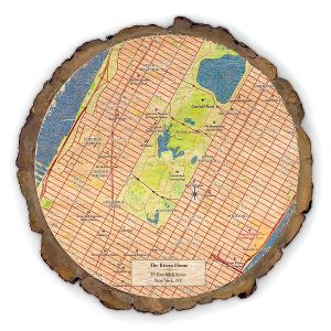 Classic Map Personalized Wood Trivet