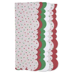 Seasonal Dot Scalloped Edge Tissue Paper Sheets